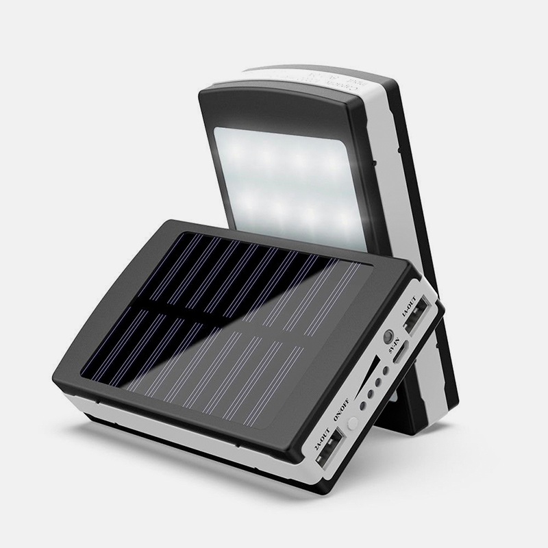 Внешний аккумулятор MS050 c LED фонарем на солнечной батарее