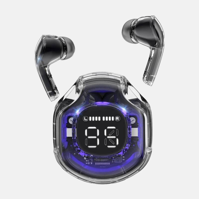Беспроводные наушники TWS Ultrapods Pro с прозрачной RGB станцией-кейсом