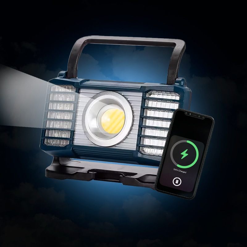 Аккумуляторный прожектор W880-2-COB с функцией Power Bank и 8 режимами работы