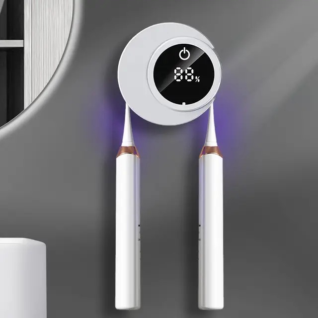 УФ-стерилизатор для зубных щеток Toothbrush Sterilizer YQ-S02 настенный держатель с дисплеем