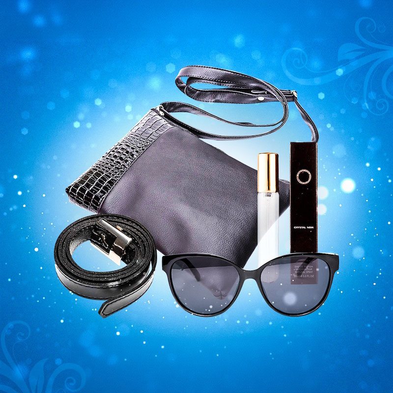 Женская сумка ND007 + Классический ремень + Солнцезащитные очки CR001 + Женский парфюм