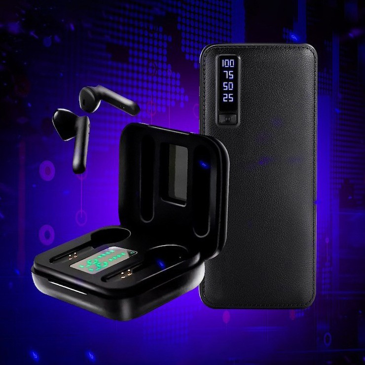Безпроводные наушники TWS L12 с сенсорным управлением + Повербанк PC48