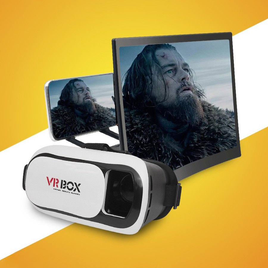 Очки виртуальной реальности VR BOX 2.0 + 3D увеличитель экрана телефона