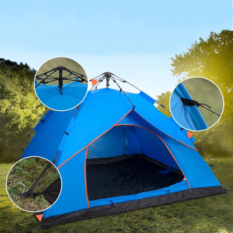 Палатка автоматическая 4 местная для кемпинга и рыбалки.