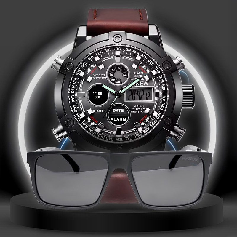 Наручные часы AMST 3003 + Брендовые солнцезащитные очки Matrixx MT002