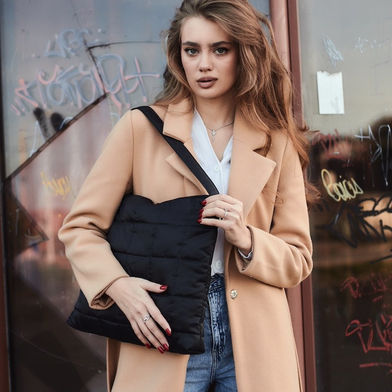 Стеганая женская сумка из болоньи MU003