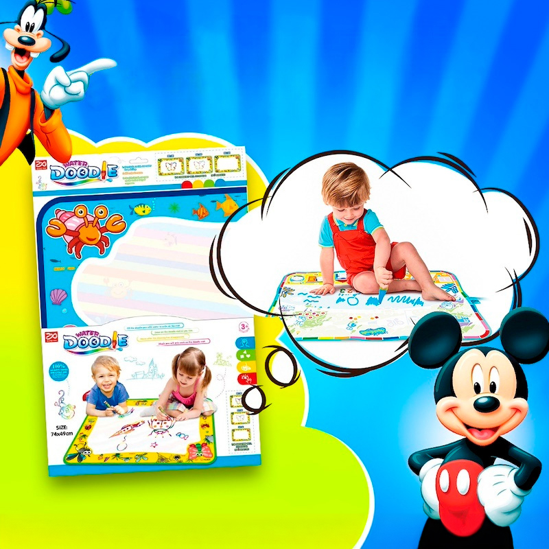 Большой набор-коврик для рисования водой 25 предметов