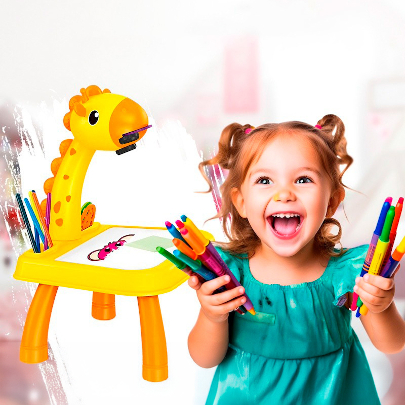 Детский столик проектор для рисования + слайды и фломастеры