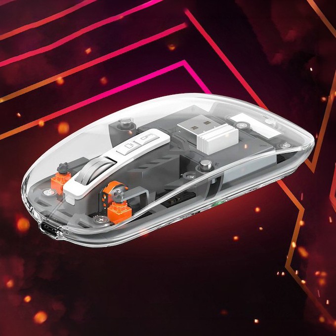 Мышь беспроводная прозрачная M133 с подсветкой