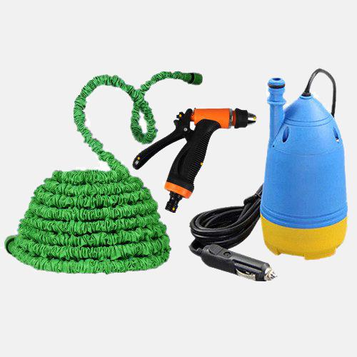 Портативная автомобильная мойка от прикуривателя с насосом, шлангом и распылителем