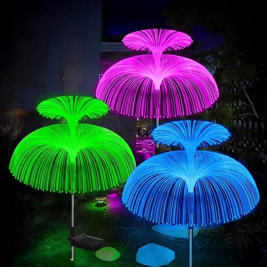 Набор из 2 садовых светильников "Медуза" на солнечной батарее